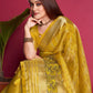 Trendy Saree Organza Silk Mustard Embroidered Saree