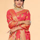 Trendy Saree Organza Pink Woven Saree