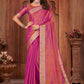 Trendy Saree Khadi Silk Linen Pink Woven Saree