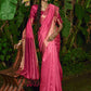 Bandhani Saree Raw Silk Rani Woven Saree