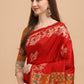 Contemporary Raw Silk Red Woven Saree