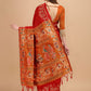 Contemporary Raw Silk Red Woven Saree