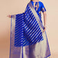 Classic Organza Silk Blue Woven Saree
