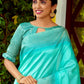 Contemporary Silk Sea Green Woven Saree