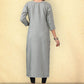 Casual Kurti Silk Grey Woven Kurtis