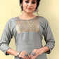 Casual Kurti Silk Grey Woven Kurtis