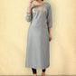 Casual Kurti Silk Grey Woven Kurtis