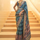 Classic Silk Blue Woven Saree