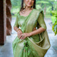 Contemporary Silk Green Woven Saree