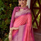 Designer Silk Pink Woven Saree