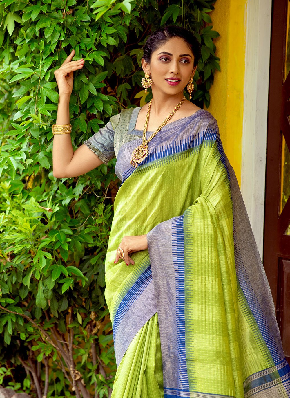 Classic Silk Green Woven Saree