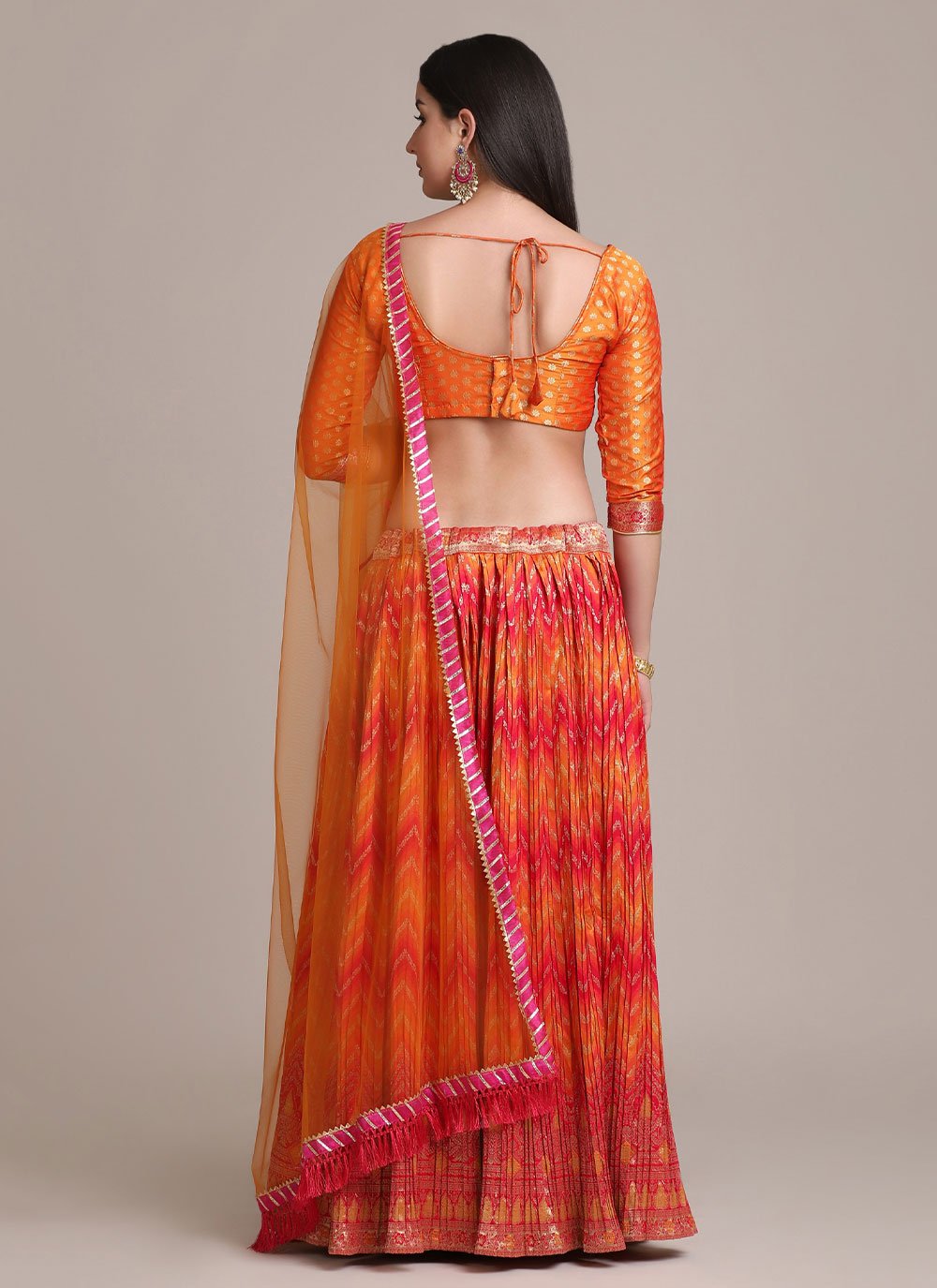 Lehenga Choli Silk Multi Colour Woven Lehenga Choli