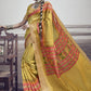 Trendy Saree Silk Yellow Digital Print Saree