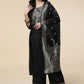 Designer Straight Salwar Suit Silk Black Woven Salwar Kameez