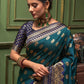 Classic Banarasi Silk Teal Woven Saree