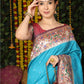 Trendy Saree Banarasi Silk Turquoise Woven Saree
