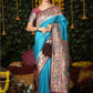 Trendy Saree Banarasi Silk Turquoise Woven Saree