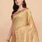 Classic Tussar Silk Beige Woven Saree