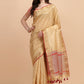Classic Tussar Silk Beige Woven Saree