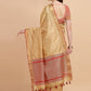 Classic Tussar Silk Beige Woven Saree