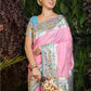 Designer Banarasi Silk Pink Woven Saree