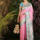 Designer Banarasi Silk Pink Woven Saree