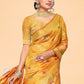 Designer Organza Yellow Woven Saree