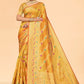 Designer Organza Yellow Woven Saree