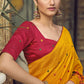 Trendy Saree Art Silk Yellow Embroidered Saree