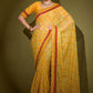Contemporary Chiffon Yellow Lace Saree