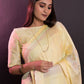 Trendy Saree Chiffon Yellow Patch Border Saree