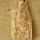 Designer Chinon Yellow Digital Print Saree