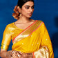 Classic Silk Yellow Patch Border Saree