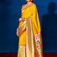 Classic Silk Yellow Patch Border Saree