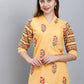 Party Wear Kurti Cotton Yellow Booti Kurtis