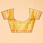 Contemporary Organza Yellow Patch Border Saree