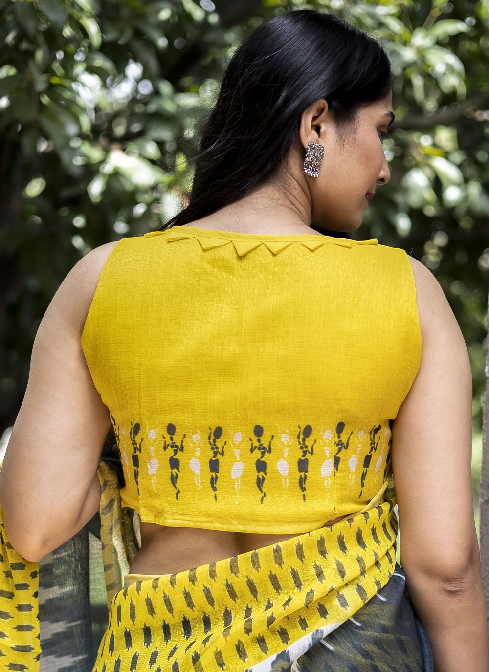 Classic Cotton Yellow Digital Print Saree