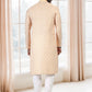 Kurta Pyjama Cotton Yellow Fancy Work Mens