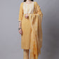 Salwar Suit Cotton Yellow Embroidered Salwar Kameez