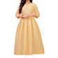 Gown Cotton Yellow Strips Print Gown