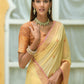 Contemporary Cotton Yellow Woven Saree