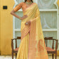 Contemporary Cotton Yellow Woven Saree