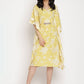 Casual Kurti Crepe Silk Yellow Print Kurtis