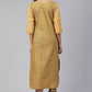 Designer Kurti Crepe Silk Yellow Print Kurtis