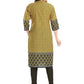 Designer Kurti Blended Cotton Yellow Digital Print Kurtis