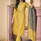 Salwar Suit Silk Yellow Digital Print Salwar Kameez