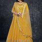 A Line Lehenga Silk Yellow Dimond Lehenga Choli