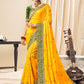 Contemporary Silk Yellow Embroidered Saree