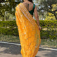 Classic Organza Yellow Embroidered Saree