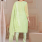 Salwar Suit Organza Yellow Embroidered Salwar Kameez